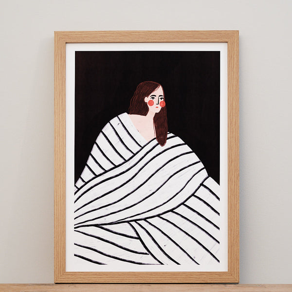 Home Styling with Character: The Impact of Unique Art Prints Like The Woman with the Black and White Stripes
